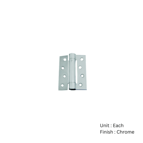 Alternative view of Self Closing Adjustable Hinge -100 X 76 X 2.7mm Chrome Plated and Satin Chrome Pack Of 3