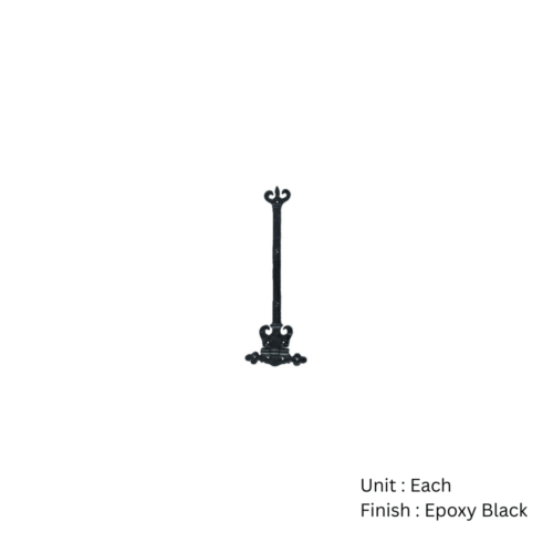 Alternative view of Black Antique Crown / Coronet Hinge - Pair  300mm Epoxy Black Pair
