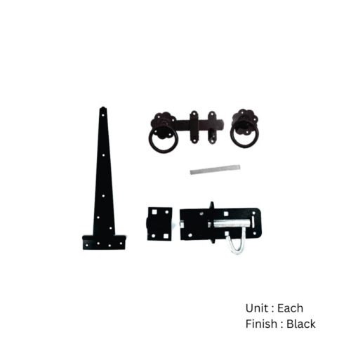 Alternative view of Single Gate Set With Ring Gate Latch, Tee Hinges and Pad Bolt 400mm / 127mm Set