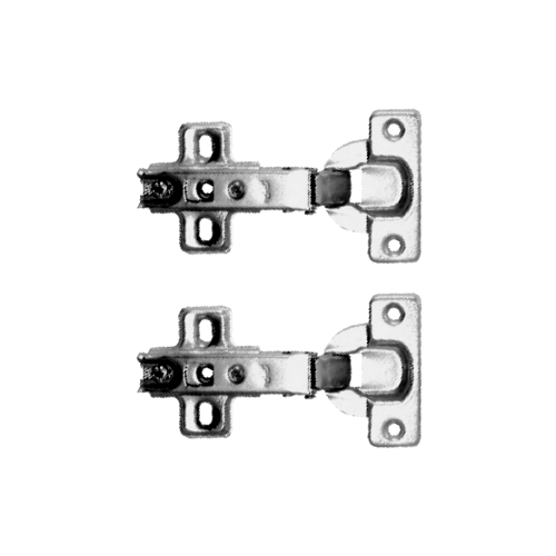 35mm nickel plated sprung cabinet hinge pair