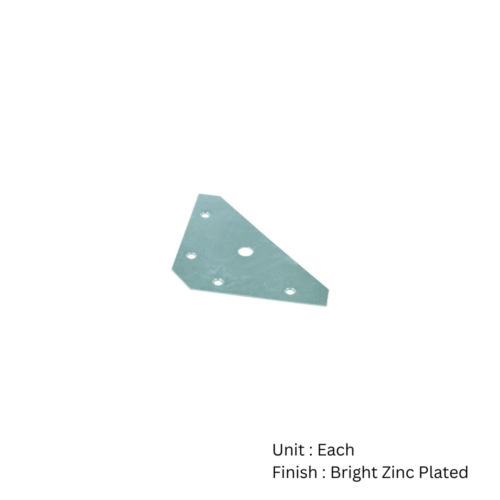 Alternative view of Corner Bracket - Flat Pattern X 50 83 X 83mm Bright Zinc Plated 50