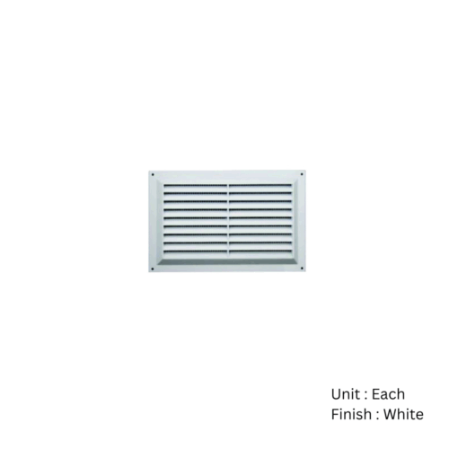 Alternative view of Louvre Ventilator C/W Mesh White Pvc With Differetn Sizes Each