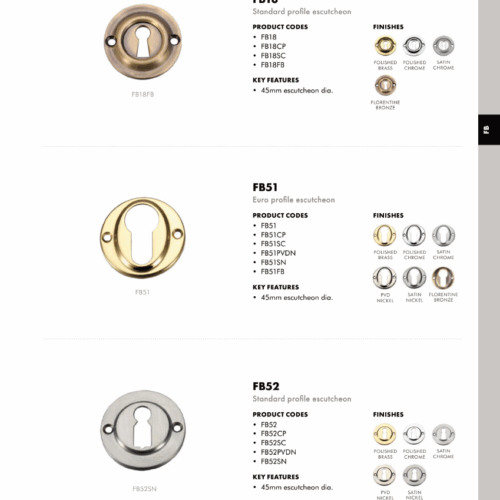 Alternative view of Standard Key Profile Escutcheon Durable Stainless Steel Door Lock Cover Fixings Included