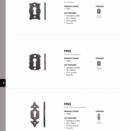 Alternative view of Standard Profile Escutcheon Durable Stainless Steel Door Keyhole Cover Fixings Included