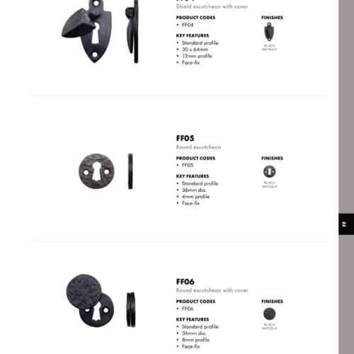 Alternative view of Shield Escutcheon with Cover Standard Durable Stainless Steel Door Keyhole Protection