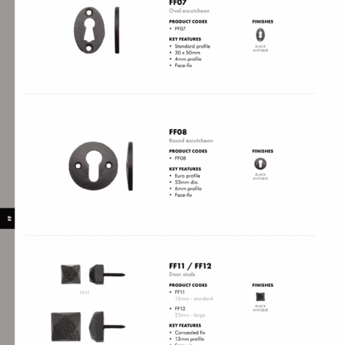 Alternative view of Standard Profile Escutcheon 50mm Dia 30 x 50mm Face Fix Satin Stainless Door Lock Cover Plate