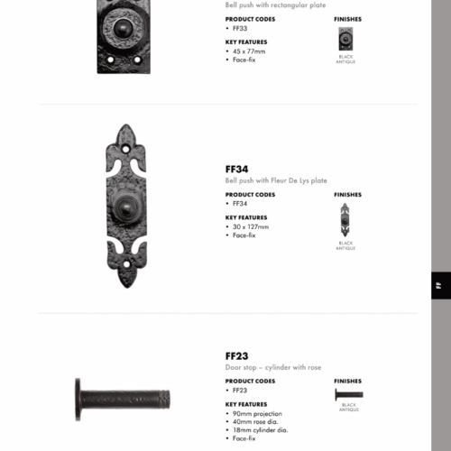 Alternative view of Bell Push with Rectangular Plate 45mm x 77mm Durable Doorbell Switch for Home and Office