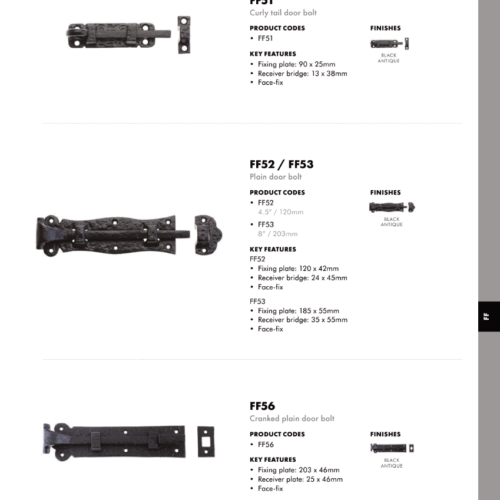 Alternative view of Plain Door Bolt - 8"