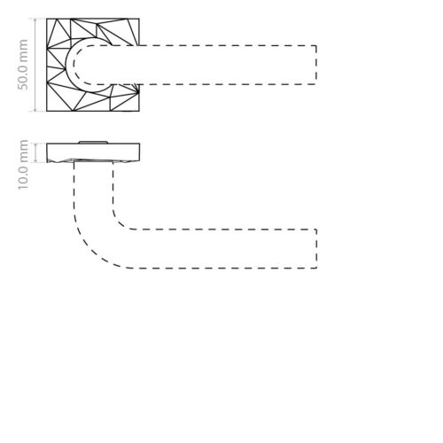 Alternative view of Spare Frattura Lever Square Rose Pack for Door Handles