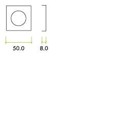 Alternative view of Spare Square Rose Pack 1 Pair for Door Handles and Pulls