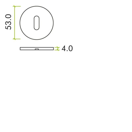Alternative view of Standard Profile Escutcheon Rosso Slim 4mm Satin Finish Fixings Included