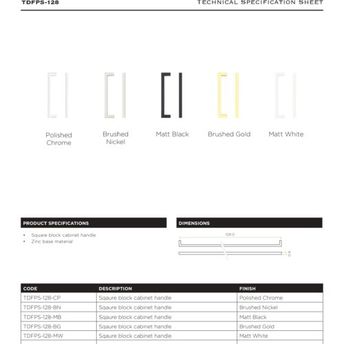 Alternative view of Top Drawer Fittings Square Block 128mm