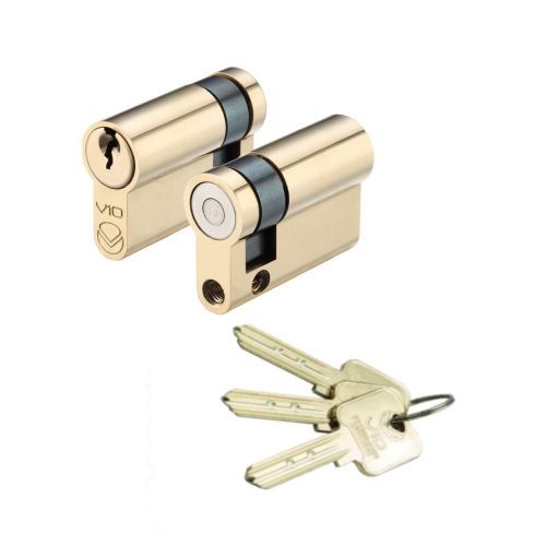 Alternative view of Euro Profile V10 Single Cylinder 46mm – Keyed Alike (KA31)