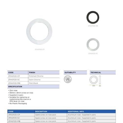 Alternative view of Spare Screw On Rose Pack for Door Handles and Pull Handles