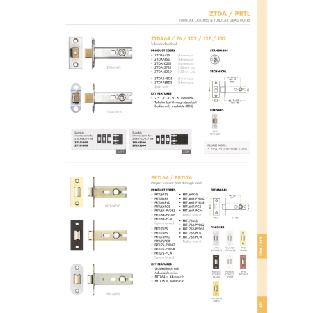 Alternative view of Heavy Duty Tubular Deadbolt 102mm Complete with SSS Forends Strong Secure Door Lock