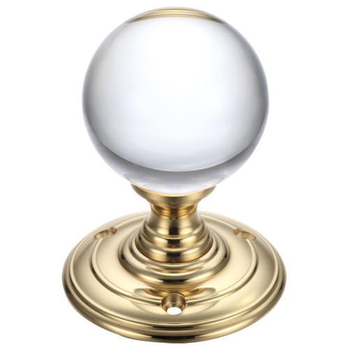 55mm glass ball mortice knob