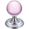 Polished Chrome / Pink Glass