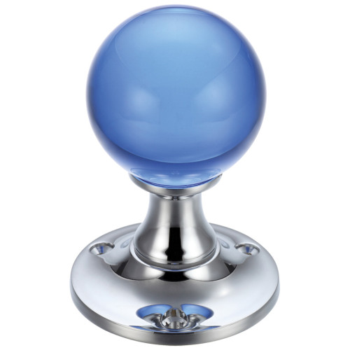 50mm glass ball mortice knob