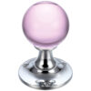 Polished Chrome / Pink Glass