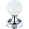 Polished Chrome / White Glass