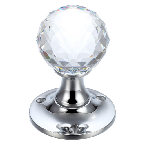Facetted Glass Ball Mortice Knob