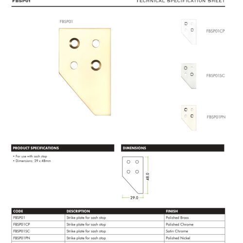 Alternative view of Sash Strike Plate for Sash Stop Durable Window Security Fitting Easy Installation