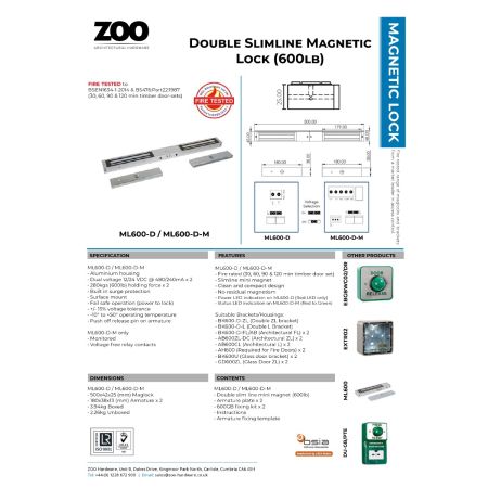 Alternative view of Double Mini Slimline Magnet 600lbs (280kg x2) Holding Force