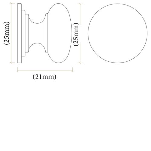 Alternative view of Victorian Cupboard Knob 32mm dia.