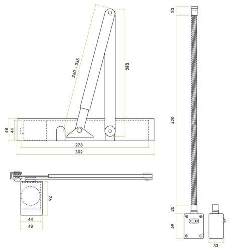 Alternative view of E-Mag Door Closer Size 6 Square