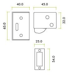 Alternative view of Hush Latch 65 x 40mm Silent Closing Door Latch Durable Hardware for Smooth Quiet Operation Fixings Included