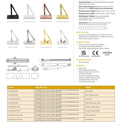 Alternative view of 2 to 4 Door Closer by Spring Adjustable Heavy Duty for Internal and External Doors