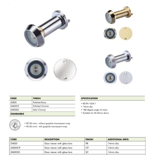 Alternative view of Wide Angle Door Viewer Glass Lens Peephole for Front Door Security