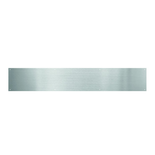 Alternative view of Square Kick Plate - Grade 304 Stainless Steel, 150mm x 1.2mm, with Fixings Included