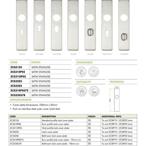 Alternative view of Cover Plate for 19mm and 22mm RTD Lever on Backplate Bathroom 57mm