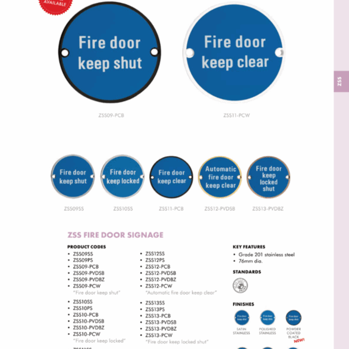 Alternative view of Fire Door Keep Shut Sign 76mm Diameter Durable Safety Door Sign High Visibility