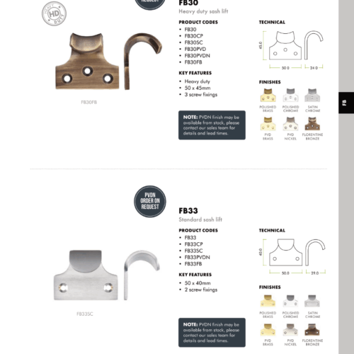Alternative view of Sash Lift 60 x 22mm Standard Window Handle Durable Traditional Pull Fitting