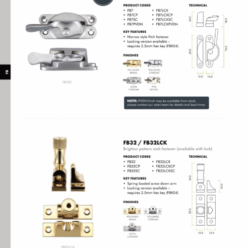 Alternative view of Brighton Pattern Sash Fastener Durable Window Lock Traditional Secure Fitting