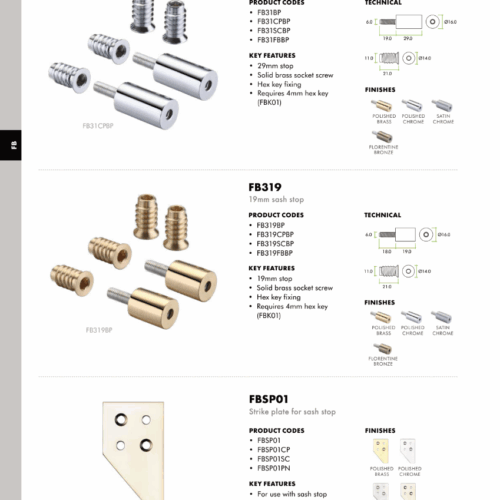 Alternative view of Sash Stop 19mm Bulk Packed Durable Window Security Fitting Easy Installation