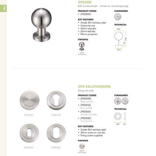 Alternative view of Ball Mortice Knob 55mm Ball Diameter Classic Door Handle Durable Interior Fitting