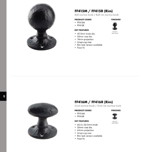 Alternative view of Oval Mortice Knob 2.5 Inch Un-Sprung Classic Door Handle Durable Interior Fitting