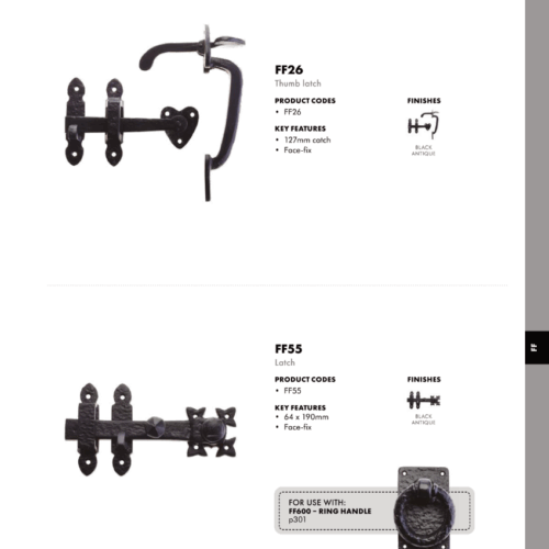 Alternative view of Thumb Latch – 6" Strong and Easy-to-Use Door Hardware