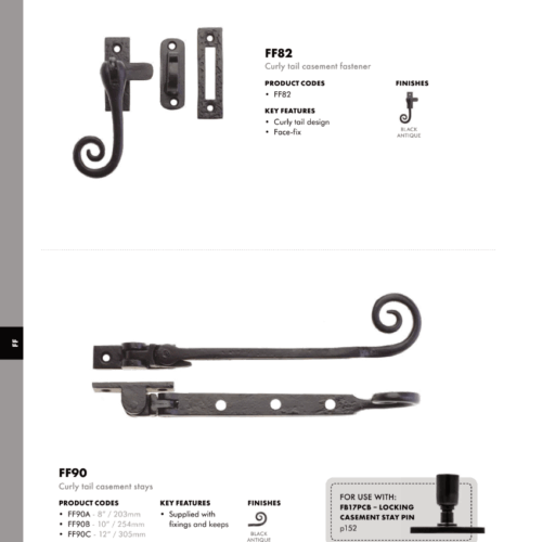 Alternative view of Curly Tail Casement Stay 10 Inch Durable Window Restrictor Traditional Secure Fitting