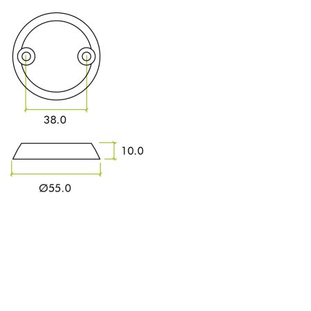 Alternative view of Anti Ligature Escutcheon Stainless Steel -No Keyhole Safety Door Fitting Fixings Included