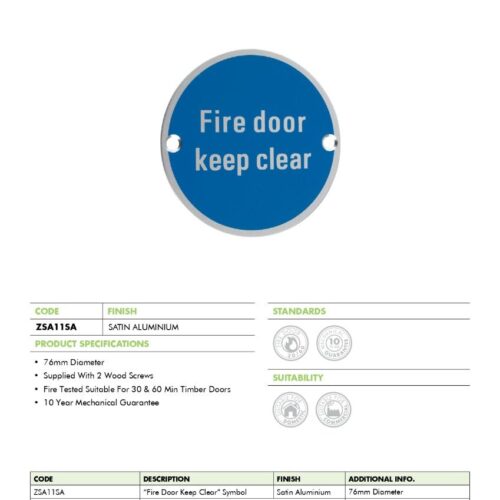 Alternative view of Fire Door Keep Safety Sign Durable High Visibility Instruction Sign for Compliance