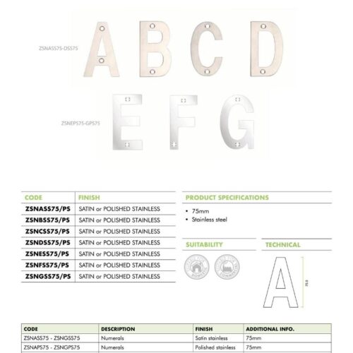 Alternative view of Letter D Sign Durable Alphabet Door Plaque Clear Identification Marker