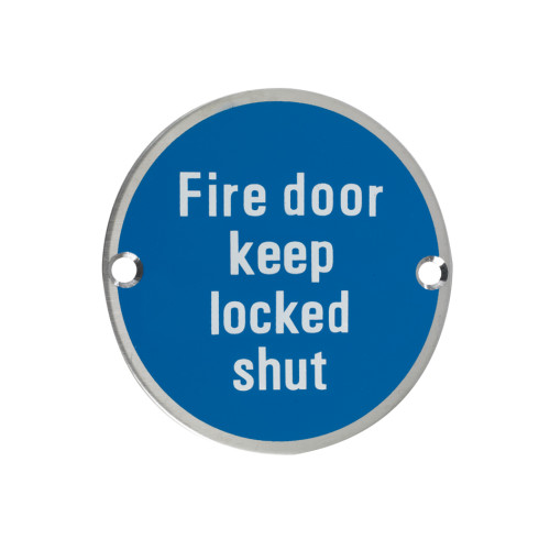 Fire Door Keep Locked Shut Sign