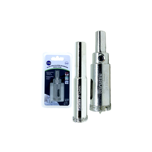 Alternative view of Diamond Hole Saw With Pilot Bit Chrome Finish with Different Sizes Each