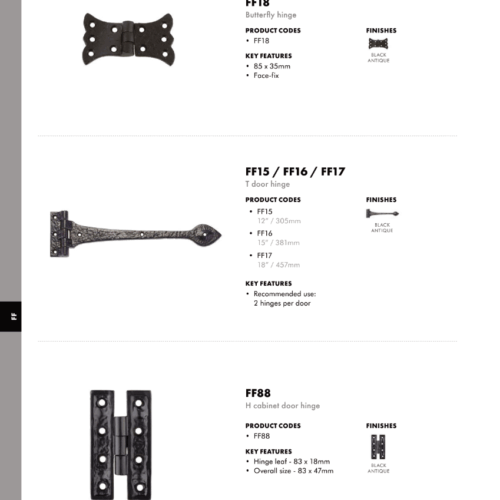 Alternative view of Butterfly Hinge 85mm x 35mm Single Compact Decorative Door Hinge Durable Hardware Design
