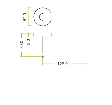 Alternative view of Stainless Steel Lever Handle on Push On Rose Grade 304 Durable Modern Door Handle Design