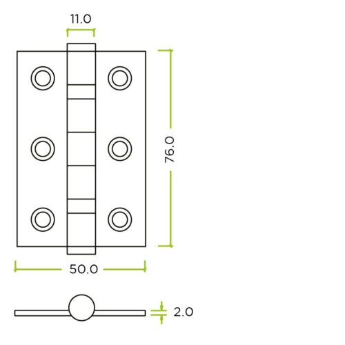 Alternative view of Stainless Steel Door Hinge UKCA CE Certified Heavy Duty Grade Door Hardware for Modern Installations